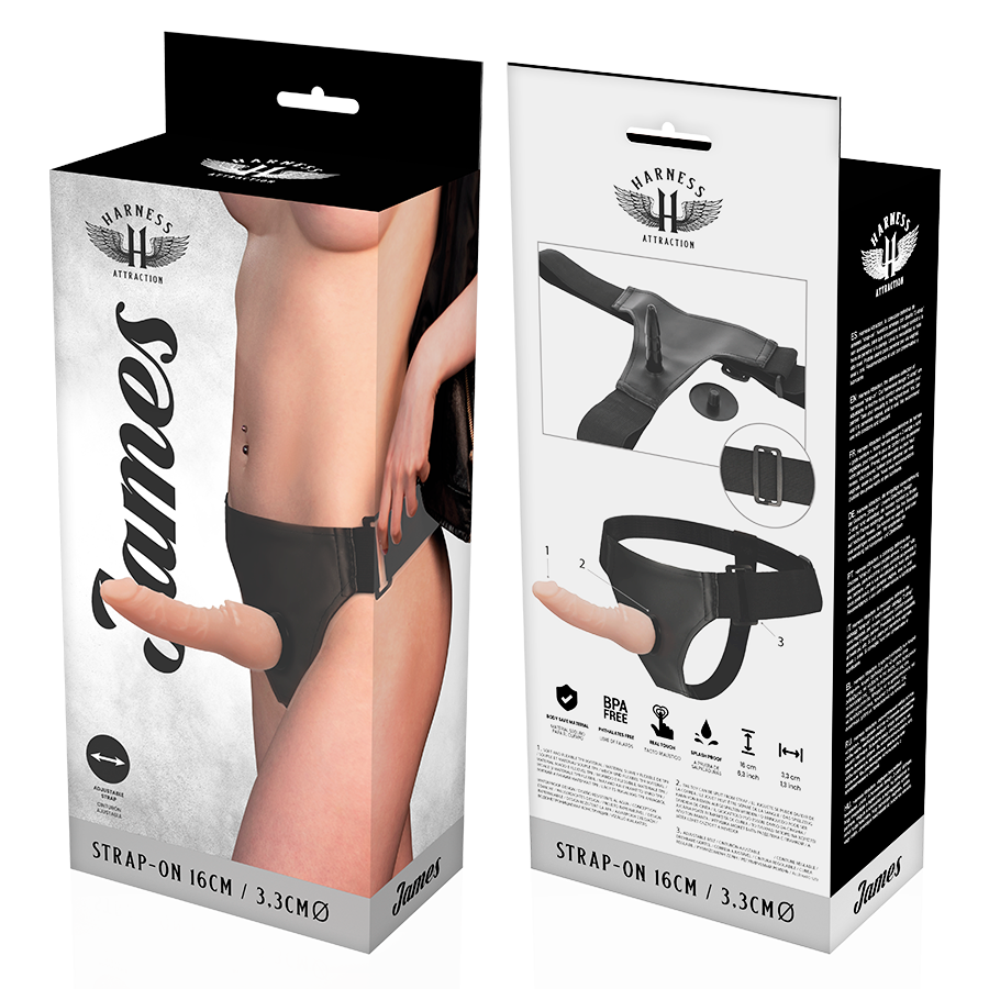 HARNESS ATTRACTION - ARNÉS JAMES 16 CM -O- 3.3 CM