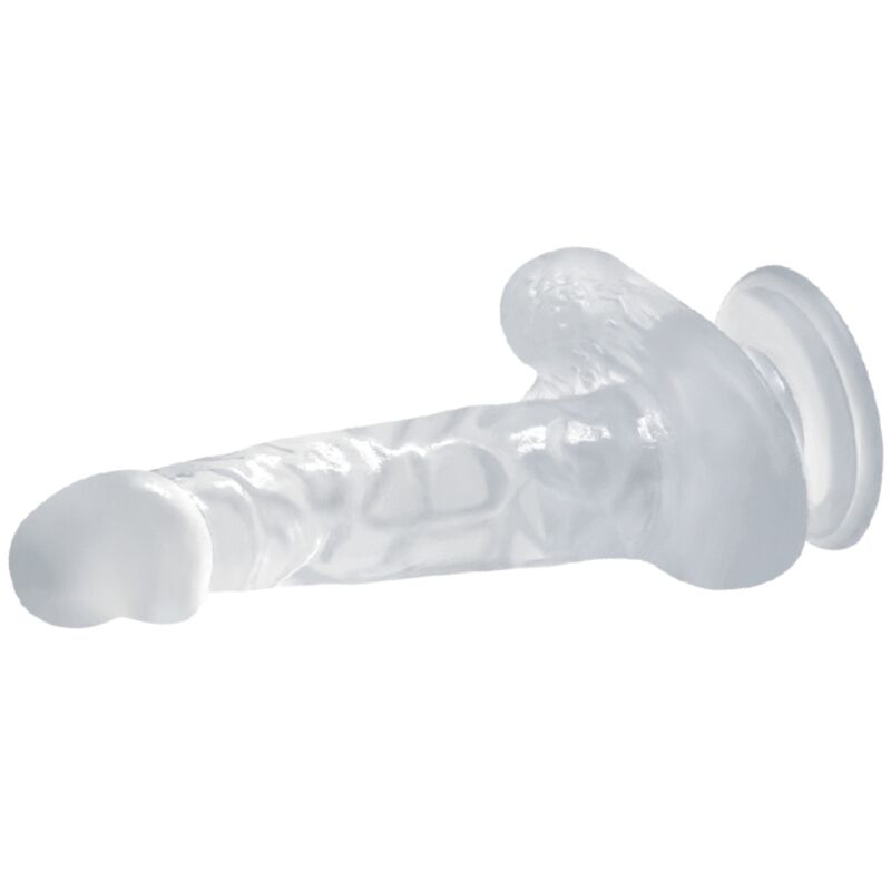 BAILE - DILDO REALÍSTICO CON VENTOSA Y TESTÍCULOS 16.7 CM TRANSPARENTE
