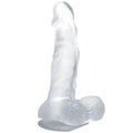 BAILE - DILDO REALÍSTICO CON VENTOSA Y TESTÍCULOS 16.7 CM TRANSPARENTE
